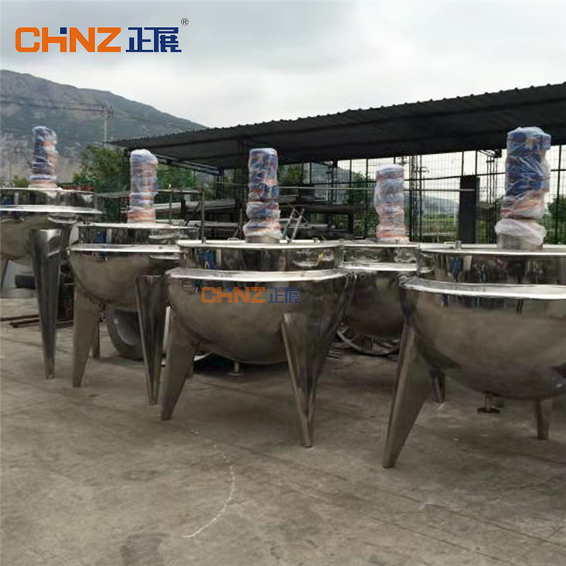 CHINZ Chaleted Kettle Series 30L Máquina de equipo de mestura automática industrial con axitador4