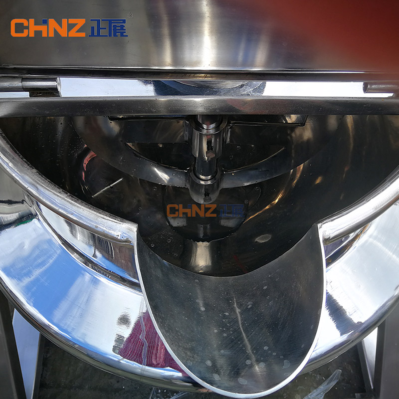 CHINZ جیکٹڈ کیتلی جس میں ایجیٹیٹر انڈسٹریل آٹومیٹک مکسر فوڈ پروسیسنگ مشینری کے آلات کی مشین (3)