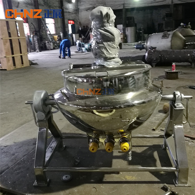 CHINZ Unstirred Jacketed Kettle Stainless Steel Tank Industrial Automatic Mixer Machinery Equipment Machine Pot5