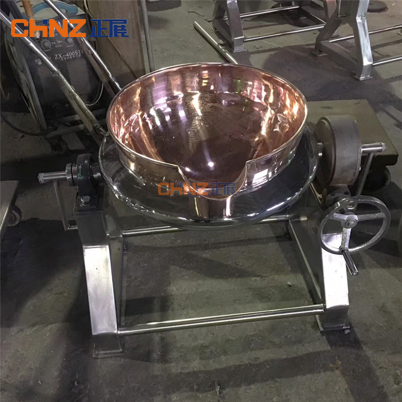 CHINZ Unstirred Jacketed Kettle Stainless Steel Tank Industrial Automatic Mixer Machinery Equipment Machine Pot6